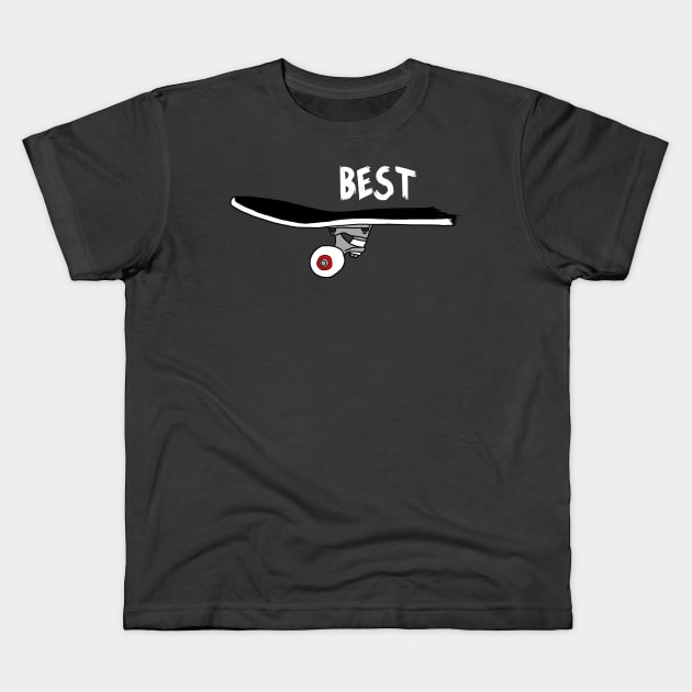 Best Friends Skate Together (Person 1) Kids T-Shirt by Arcane Clothing 